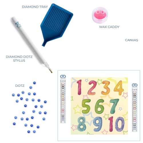 DIAMOND DOTZ Count Number Art Diamond Painting Kit for Adults with Gems - color: DOTZ Count