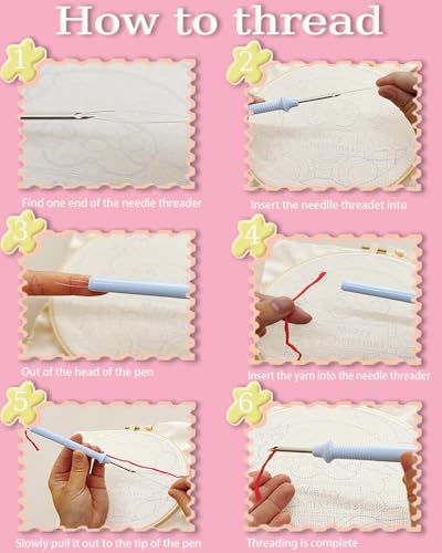 TCDZMYGS Christmas Punch Needle Kits,Winter Snowman Punch Needle Kits for Beginners,DIY Punch Embroidery Art & Craft kit for Adults with Video Tutorial - color: Punch Needle kits with-1029-1