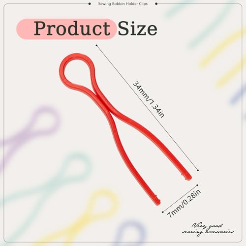 100Pcs 5 Colors Sewing Bobbin Holder Clips Plastic Thread Bobbin Clips Sewing Accessory for Thread Spool Organizing Embroidery Quilting (5color-100pcs) - color: 5color-100pcs