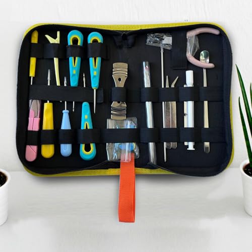 Nimozek 32PCS Professional Candle Making Tools Kit, Candle Wick Punching & Threading Set with Storage Bag, Round Nose Pliers & Essential Accessories for Soy Candle DIY, Mold Punching & Wick Centering - color: 32PCS
