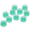 YEQIN 10 pcs Green Class 15 (A Size) Plastic Bobbins #X52800150 for Brother Babylock Singer Juki Sewing Machines - color: Green
