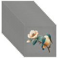 BENECREAT 20 Sheets Linen Embroidery Fabric, 9.8x9.8 Inch Square Stitch Embroidery Cloth, Gray Needlework Fabric for Garments Embroidery Cloth - color: Gray