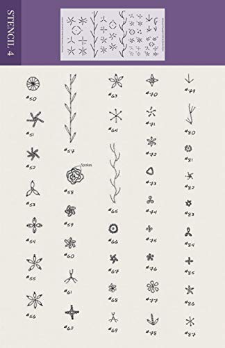 Embroidery Stencils Essential Collection: 90+ Easy-to-Mark Designs-Endless Combinations - Perfect for Crazy Quilting - Accurate Stitches & Spacing Every Time (Fast2Mark)