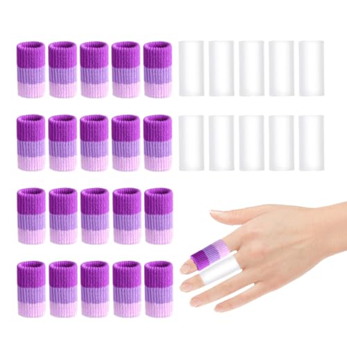 20 PCS Crochet Finger Guard and 10 PCS Gel Finger Sleeve Protectors