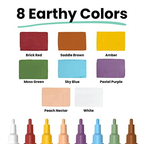 Chalkola 8 Pastel Fine Tip Chalk Markers for Chalkboard, Blackboards - 3mm - size: Fine Tip - 3mm