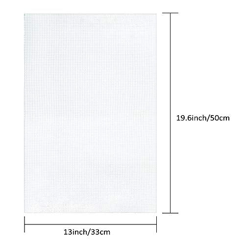 Pllieay 3 Pieces Big Size Mesh Plastic Canvas Sheets for Embroidery, Acrylic Yarn Crafting, Knit and Crochet Projects, 6 Count(19.6 X 13 inch) (Pack of 2) - size: 3Pcs 6 count (Pack of 2)