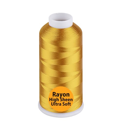 Simthread Rayon Embroidery Thread 5500 Yards, 40wt 100% Rayon Viscose for Commercial and Domestic Machines - Citrus Burst 1137 - color: CitrusBurst1137