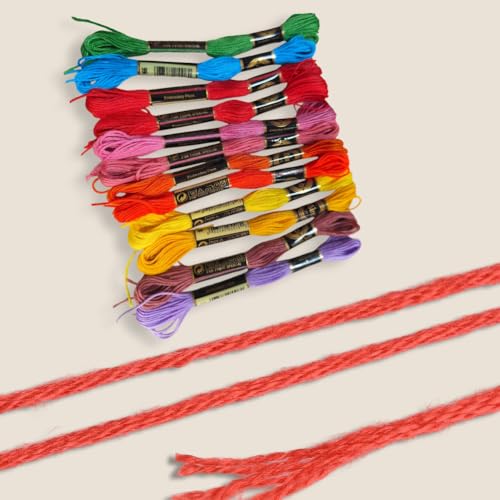 12 Skeins Rainbow Embroidery Thread Variegated Floss for Sewing - color: Colorful