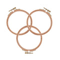 Sherbo 3 Inch Embroidery Hoops, Set of 3 Beech Wood Cross Stitch Hoops