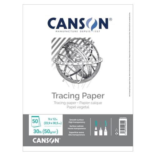 Canson Tracing Paper, 9" x 12", 50 Sheets/Pad, 12 Pads - size: 9" x 12" (12-Pack)