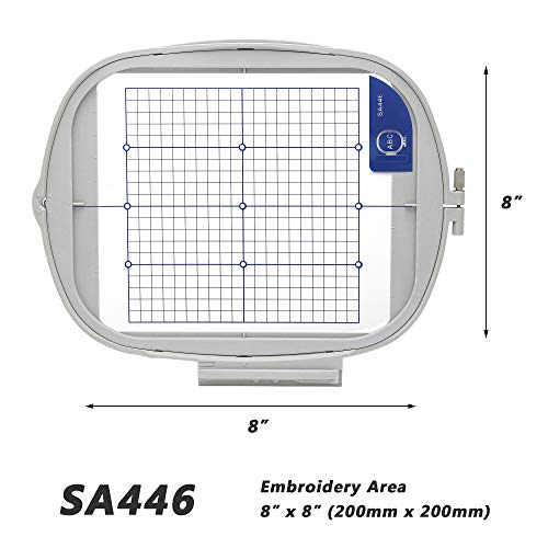 Sew Tech Embroidery Hoop for Brother, 8x8in 200x200mm SA446 EF91 Frame