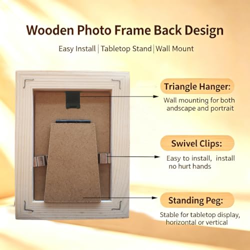 2x3 Picture Frame Solid Wood,Blue. Table Top or Wall - color: Blue, size: 2x3
