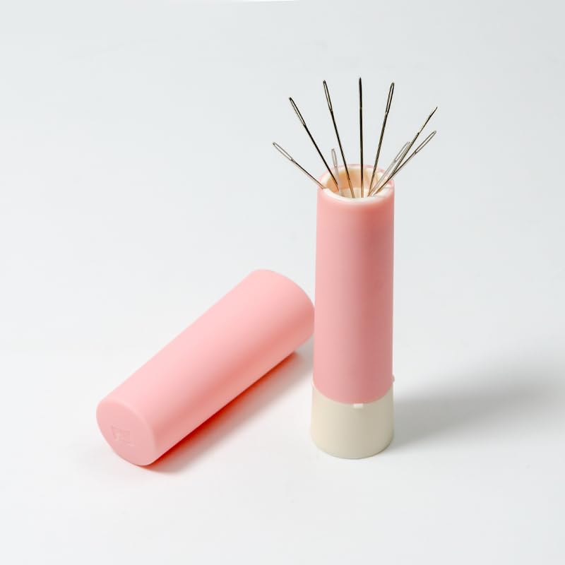 BEN YEDD Lipstick Type Rotary Needle Tube Needle Storage Magnetic Suction Needle Storage (Pink)