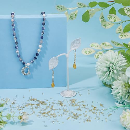 DICOSMETIC 4000Pcs 2mm Tiny Cylinder Glass Seed Beads Gold Silver Round Seed Beads 2 Colors Small Loose Spacer Craft Bead Metallic Glass Bead for Bracelet Necklace Earring Jewelry Making