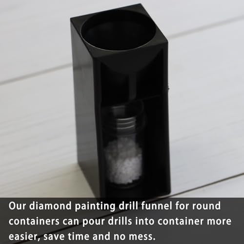 PIAOLGYI Diamond Painting Tools - Drill Funnel for Round Containers - Accessories - color: Black