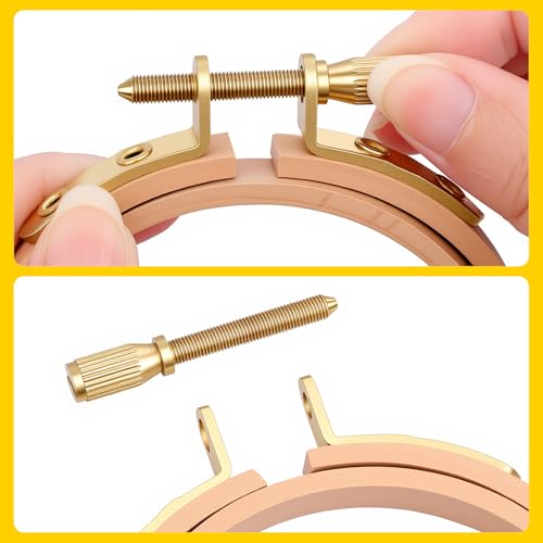 Josojoou 2Pcs Cross Stitch Hoop 3Inch Small Embroidery Hoop Round Wooden Embroidery Hoops for Art Craft Sewing Hanging Ornaments
