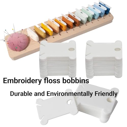 447 Pcs Embroidery Floss Bobbins, Embroidery Floss Organizer, Plastic Embroidery Thread Cards for Cross Stitch Thread Holder Sewing Storage (447)