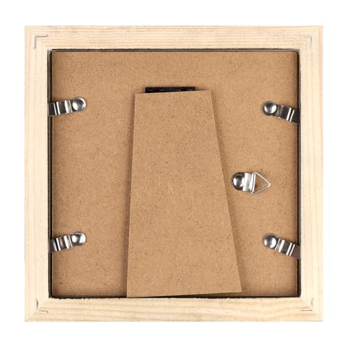 WUTL 4x4 Picture Frames Solid Wood Square Photo Frame Grain 6 Pack - color: Grain, size: 4x4