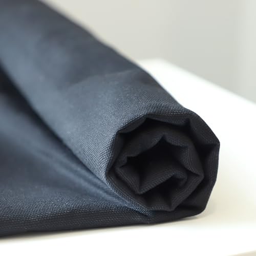 Simple&Opulence 100% Cotton Canvas Fabric 10oz. 59 Inch by the Yard, Nature Duck Fabric Textile Medium Weight for Painting, Sewing, Crafts, Embroidery, Bag, Handmade Home Decor(1 Yard, Black) - color: Black, size: 1 Yard