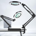 HITTI 10X Magnifying Glass with Light, 1800 Lumens Stepless Dimmable - color: Black, size: 10X 11.8 INCH Base & Clamp