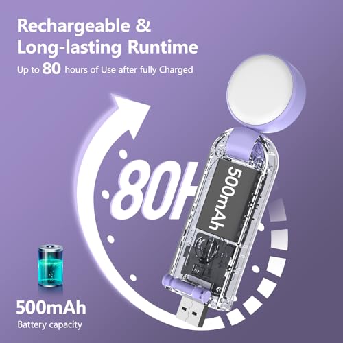 VAVOFO USB Rechargeable Book Light, Bookmark Clip on LED Reading Light - color: Purple