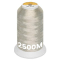 New brothread Metallic Embroidery Machine Thread - Light Silver M-020 - color: 2500M Single Spool Light Silver M-020
