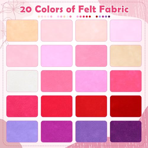 Tegeme 100 Pcs 8 x 12 Inches Felt Sheet for Craft Thin, Red Series - color: Red Series