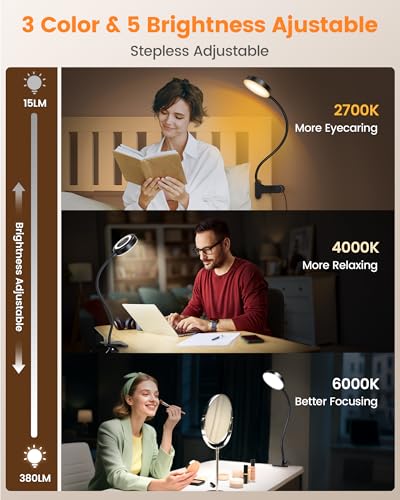 Glocusent 72 LED Desk Lamp for Dorm,Amber Night Light with Remote Control - color: Black with Remote