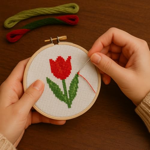 Essentials By Leisure Arts Aida Cloth, 14 Count, White, Cross Stitch Fabric, Embroidery Fabric, Cross Stitch Supplies for Crafting, Stitching, and Sewing Projects 15X18 - color: White