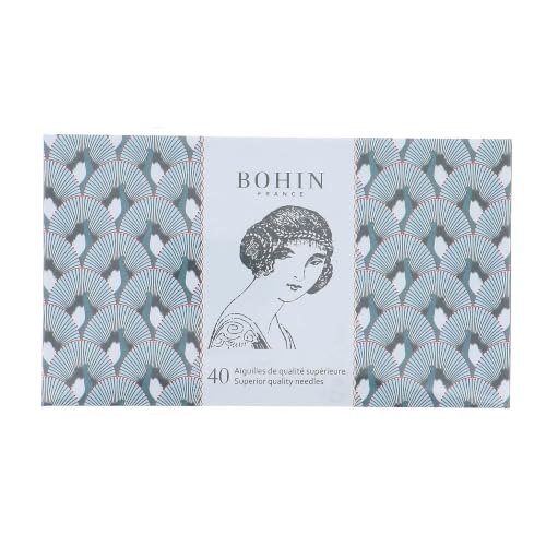 Bohin BOOK of 40 NEEDLES-BLUE SOLANGE, one