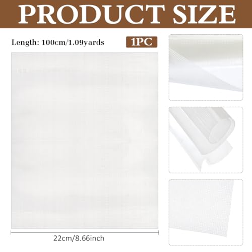 MAYJOYDIY 1.1 Yards White Cross Stitch Aida Cloth Fabric 8.7Inch Large Size