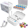 LRDCREEE Automatic Bobbin Winder Bobbin Winding Machine with Auto Stop Sensor, Large Spool Thread Holder and Extra 25 Pcs Class 15 Bobbins for Sewing Machine Thread Winding Use