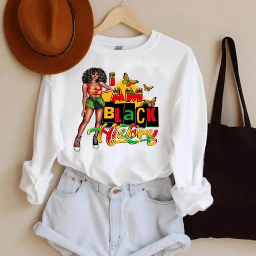 Juneteenth Iron on Transfer Patches 4 Sheets Juneteenth Washable Heat Transfer Vinyl Decals Black History Month Iron on Stickers 1865 Black Men Pattern Heat Press Decals for Clothes T-Shirt Hoodies - color: Juneteenth A