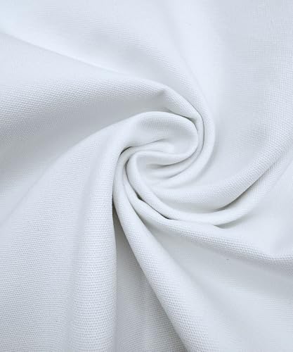 EOVEA | Canvas Fabric by The Yard - Cotton Duck, Heavy Duty, White, 62'' Wide & Breathable Material Bags, Crafts, Projects,Covers,Placemats(12oz White,2 Yard) - color: 12oz White, size: 2 Yard