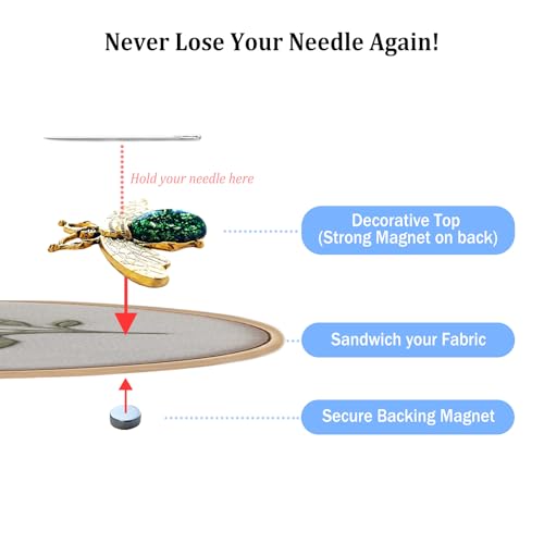 PARKUVALLEY 4pcs Bee Needle Minder for Cross Stitch - size: 4pcs Bee