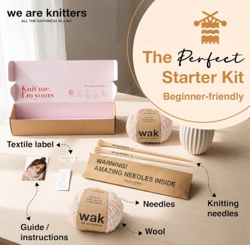 We Are Knitters Himba Snood Kit | Beginner Crochet Gift Kit | Easy Flat Knit Snood for Winter | Relaxing DIY Handmade Gift Set - color: Yarnicorn