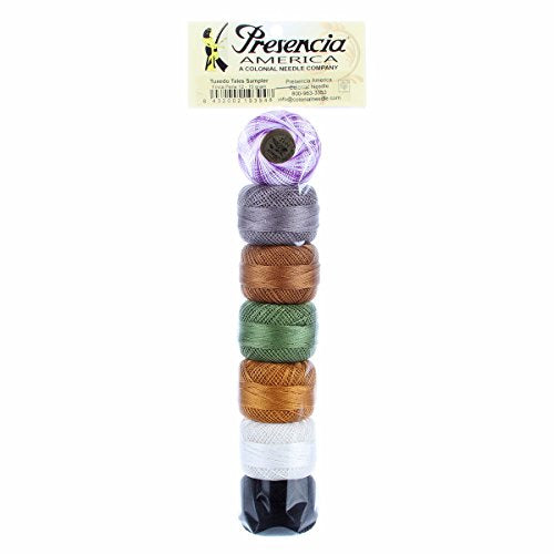 Presencia Finca Perle Cotton Size #12 Thread Sampler Pack for Sashiko, Embroidery, and Quilting (BS Tuxedo Tales)