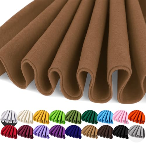 IONTACH 36" X 36" Soft Felt Fabric 1.6mm Thick (Cocoa Brown) - color: Cocoa Brown, size: Soft - 36" X 36"