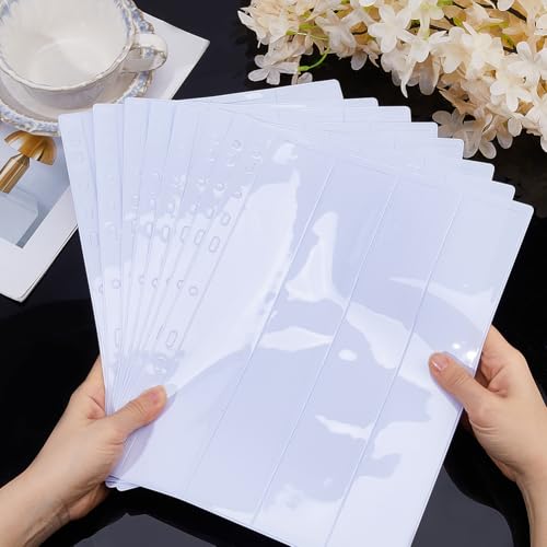 SUPERFINDINGS 8 Pack Embroidery Floss Binder Page Organizer for DIY Craft - size: 11.26x1.93"