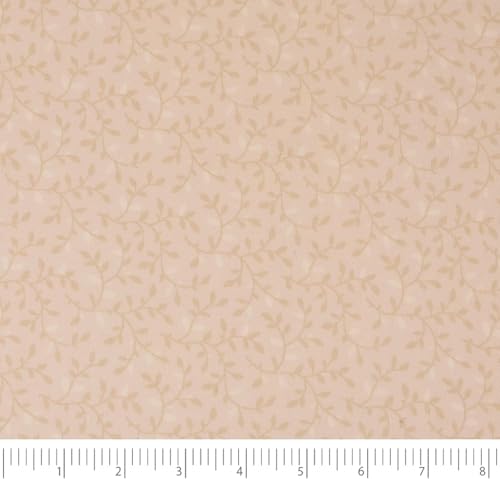 ROC-lon® 100% Cotton, 108" Wide, Preshrunk, Lightweight, Quilt Backing Fabric for Sewing and Craft Leaves Beige, 3 Yard Cut - color: Leaves Beige, size: 3 yard pre cut