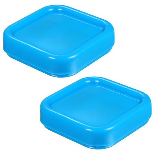 HARFINGTON 2pcs Magnetic Pin Cushion Square Sewing Pin Holder Light Blue - color: Light Blue