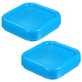 HARFINGTON 2pcs Magnetic Pin Cushion Square Sewing Pin Holder Light Blue - color: Light Blue