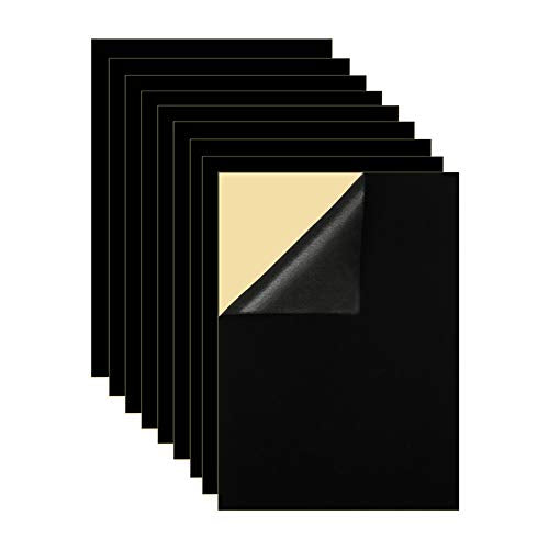 Mesheshe 10PCS Self Adhesive Felt, DIY Self Adhesive Fabric for Art & Crafts, Peel and Stick Felt for Drawer and Jewelry Box Felt Liner, A4 Size (8.3" x 11.8", Black) - color: Black, size: 10PCS