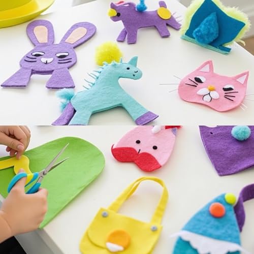 12 Rolls 8"x35" Large Stiff Felt Sheets, 1mm Felt Fabric Sheet for Crafts - color: Vivid Pastel Series