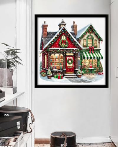 askkqtx Christmas Stamped Cross Stitch Kits for Adults 14x14 Inch - color: XJ011