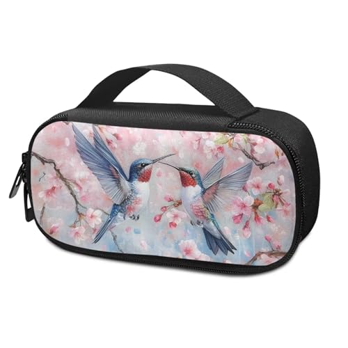 Cherry Blossom Hummingbirds Insulin Cooler Travel Case Insulated Diabetic Bag with Top Handle Medication Cooler Bag for Insulin Pens and Blood Glucose Monitor Supplies Easy to Carry - color: Cherry Blossom Hummingbirds