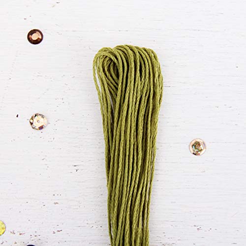 12 Skeins ThreadArt Cotton Embroidery Floss, Avocado - color: Avocado