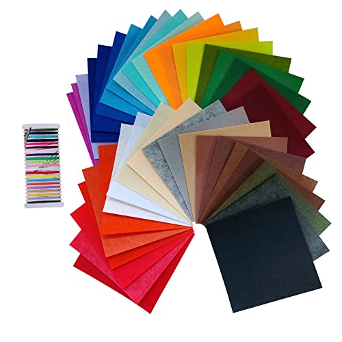 Stiff Felt Sheets Felt Fabric for Crafts 6"x6" 40 Colors - size: 6 x 6 inches