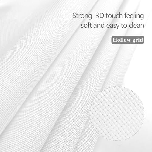 14CT Aida Cloth - 30x35 Inch Cross Stitch Fabric for Embroidery, Pre-Cut Needlework Material, Acid-Free, Durable Weave(White) - color: White