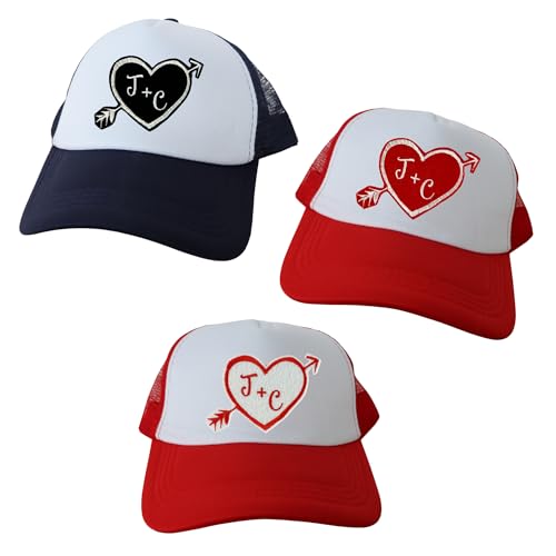 Custom Felt Heart with Arrow Iron-On Patch - with Your Initials - (1 Patch)